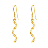 Twist - 925 Sterling Silver Simple Earrings SD48550
