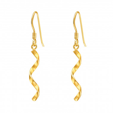 Twist - 925 Sterling Silver Simple Earrings SD48550
