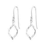 Twisted Wire - 925 Sterling Silver Simple Earrings SD50518