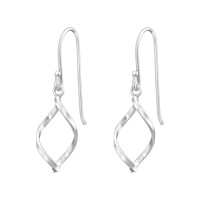Twisted Wire - 925 Sterling Silver Simple Earrings SD50518