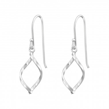 Twisted Wire - 925 Sterling Silver Simple Earrings SD50518