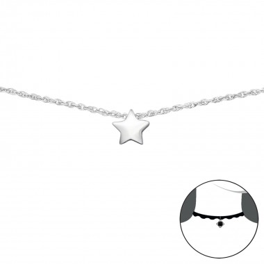 Star - 925 Sterling Silver Chokers SD34691