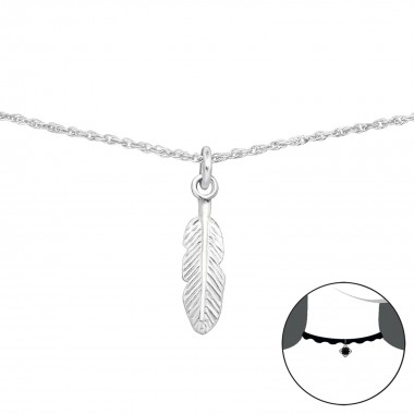Feather - 925 Sterling Silver Chokers SD34694