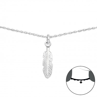Feather - 925 Sterling Silver Chokers SD34694