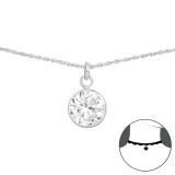 Round - 925 Sterling Silver Chokers SD34700