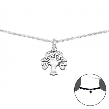 Celtic Tree - 925 Sterling Silver Chokers SD34721