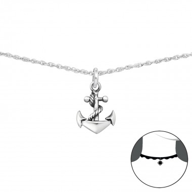 Anchor - 925 Sterling Silver Chokers SD34723