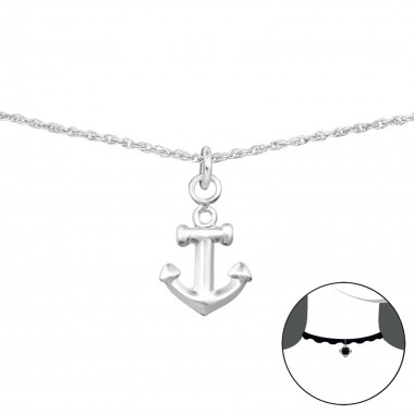 Anchor - 925 Sterling Silver Chokers SD35136