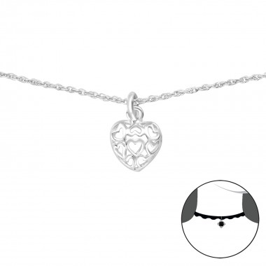 Heart - 925 Sterling Silver Chokers SD35387