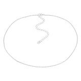 Silver Choker 41cm Diamond Cut Cable Chain With 8cm Extension Included - 925 Sterling Silver Chokers SD37097