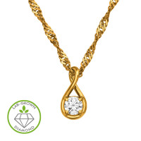Twisted Infinity Pendant Bail Gold Plated - 925 Sterling Silver Diamond Necklaces SD51358 Twisted Infinity Pendant Bail Gold Plated - 925 Sterling Silver Diamond Necklaces SD51358