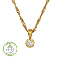 Sunburst Rimmed Pendant Gold Plated - 925 Sterling Silver Diamond Necklaces SD51542 Sunburst Rimmed Pendant Gold Plated - 925 Sterling Silver Diamond Necklaces SD51542