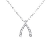 Wishbone - 925 Sterling Silver Necklaces with Stones SD19299