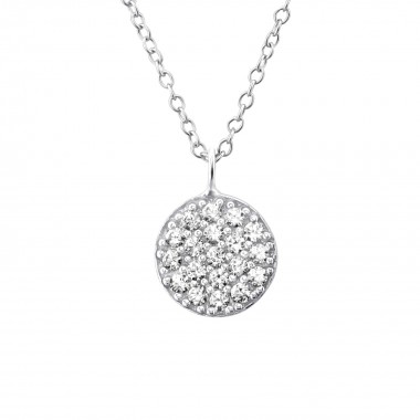 Round - 925 Sterling Silver Necklaces with Stones SD19817