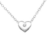Heart - 925 Sterling Silver Necklaces with Stones SD23303
