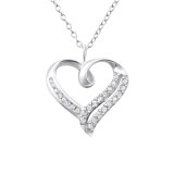 Heart - 925 Sterling Silver Necklaces with Stones SD23852