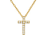 Cross - 925 Sterling Silver Necklaces with Stones SD24285