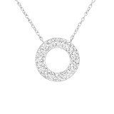 Round - 925 Sterling Silver Necklaces with Stones SD26280