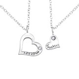 Mother And Daughter - 925 Sterling Silver Necklaces with Stones SD26389