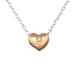 Heart - 925 Sterling Silver Necklaces with Stones SD27794