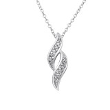 Swirl - 925 Sterling Silver Necklaces with Stones SD28070