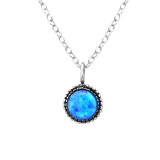 Round - 925 Sterling Silver Necklaces with Stones SD28589