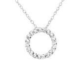 Circle - 925 Sterling Silver Necklaces with Stones SD29893
