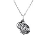 Butterfly - 925 Sterling Silver Necklaces with Stones SD30451