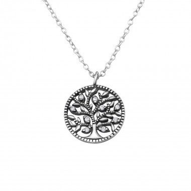 Tree Of Life - 925 Sterling Silver Necklaces with Stones SD30453