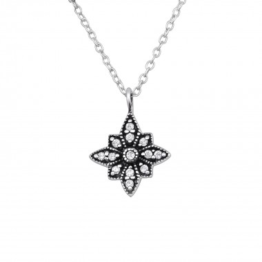 Antique Star - 925 Sterling Silver Necklaces with Stones SD30455