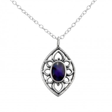 Marquise - 925 Sterling Silver Necklaces with Stones SD30863