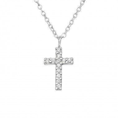 Cross - 925 Sterling Silver Necklaces with Stones SD33282