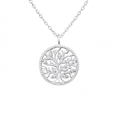 Tree Of Life - 925 Sterling Silver Necklaces with Stones SD34529