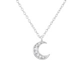 Moon - 925 Sterling Silver Necklaces with Stones SD35111