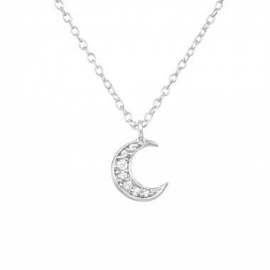 Moon - 925 Sterling Silver Necklaces with Stones SD35111