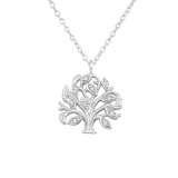 Tree Of Life - 925 Sterling Silver Necklaces with Stones SD35133