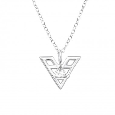 Triangle - 925 Sterling Silver Necklaces with Stones SD35190