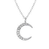 Moon - 925 Sterling Silver Necklaces with Stones SD35448