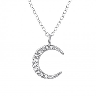 Moon - 925 Sterling Silver Necklaces with Stones SD35448