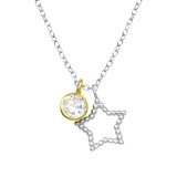 Star - 925 Sterling Silver Necklaces with Stones SD35567