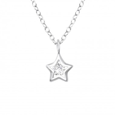 Star - 925 Sterling Silver Necklaces with Stones SD36129