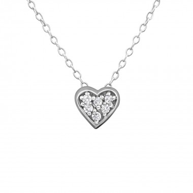 Heart - 925 Sterling Silver Necklaces with Stones SD36279