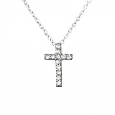 Cross - 925 Sterling Silver Necklaces with Stones SD36349