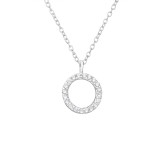 Circle - 925 Sterling Silver Necklaces with Stones SD36358