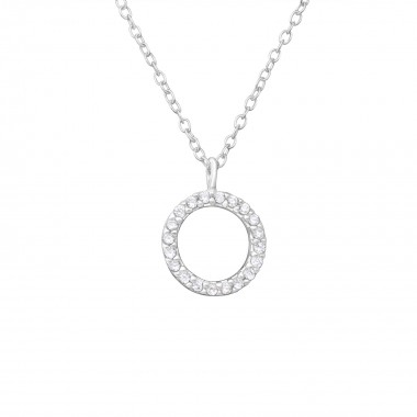 Circle - 925 Sterling Silver Necklaces with Stones SD36358