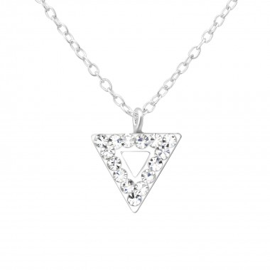 Triangle - 925 Sterling Silver Necklaces with Stones SD36368