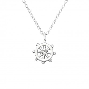 Ship's Wheel - 925 Sterling Silver Necklaces with Stones SD36442