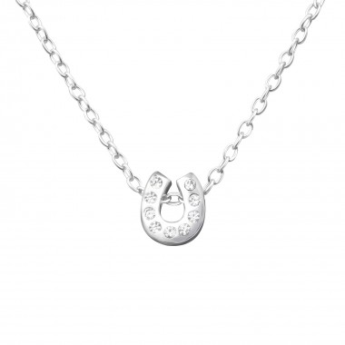 Horseshoe - 925 Sterling Silver Necklaces with Stones SD36443