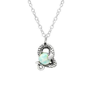 Snake - 925 Sterling Silver Necklaces with Stones SD36821