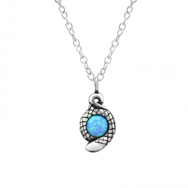 Snake - 925 Sterling Silver Necklaces with Stones SD36822